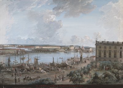 Blick auf Stockholm vom Königspalast von Elias Martin